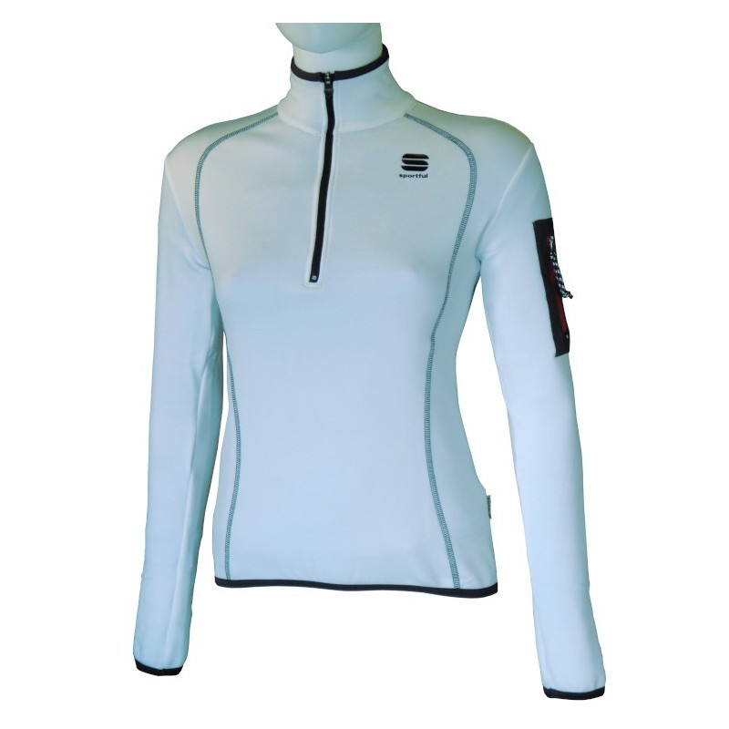 Varm genser for kvinner Sportful Distanza Top W hvit Varm genser for kvinner Sportful Distanza Top W hvit